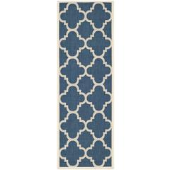 COURTYARD, NAVY / BEIGE, 2'-3" X 14', Area Rug, CY6243-268-214
