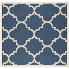 COURTYARD, NAVY / BEIGE, 6'-7" X 6'-7" Square, Area Rug, CY6243-268-7SQ