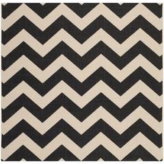 COURTYARD, BLACK / BEIGE, 6'-7" X 6'-7" Square, Area Rug, CY6244-256-7SQ