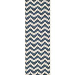 COURTYARD, NAVY / BEIGE, 2'-3" X 14', Area Rug, CY6244-268-214