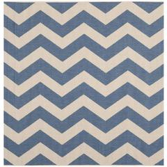 COURTYARD, BLUE / BEIGE, 6'-7" X 6'-7" Square, Area Rug, CY6245-243-7SQ