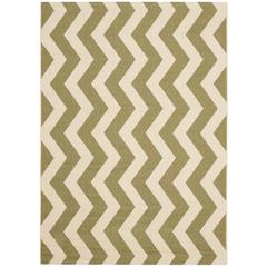 COURTYARD, GREEN / BEIGE, 6'-7" X 9'-6", Area Rug, CY6245-244-6