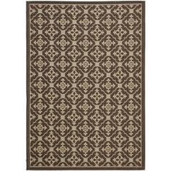 COURTYARD, CHOCOLATE / CREAM, 5'-3" X 7'-7", Area Rug, CY6564-204-5