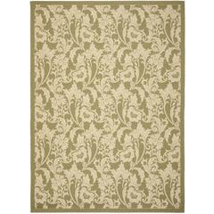 COURTYARD, GREEN / CREME, 6'-7" X 9'-6", Area Rug, CY6565-24-6