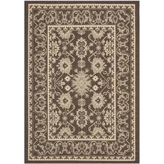 COURTYARD, CHOCOLATE / CREAM, 4' X 5'-7", Area Rug, CY6727-204-4