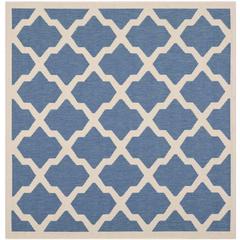 COURTYARD, BLUE / BEIGE, 7'-10" X 7'-10" Square, Area Rug, CY6903-243-8SQ