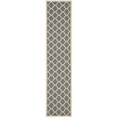 COURTYARD, ANTHRACITE / BEIGE, 2'-3" X 14', Area Rug, CY6903-246-214
