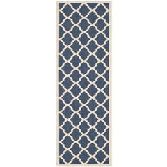 COURTYARD, NAVY / BEIGE, 2'-3" X 14', Area Rug, CY6903-268-214
