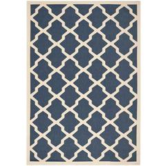 COURTYARD, NAVY / BEIGE, 6'-7" X 9'-6", Area Rug, CY6903-268-6