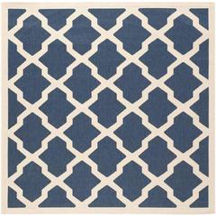 COURTYARD, NAVY / BEIGE, 6'-7" X 6'-7" Square, Area Rug, CY6903-268-7SQ