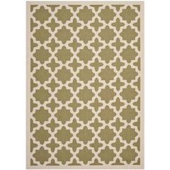 COURTYARD, GREEN / BEIGE, 6'-7" X 9'-6", Area Rug, CY6913-244-6