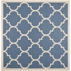 COURTYARD, BLUE / BEIGE, 7'-10" X 7'-10" Square, Area Rug, CY6914-243-8SQ