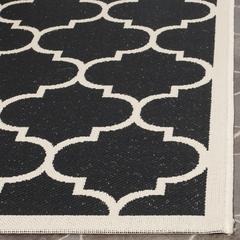COURTYARD, BLACK / BEIGE, 6'-7" X 9'-6", Area Rug, CY6914-266-6