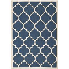 COURTYARD, NAVY / BEIGE, 6'-7" X 9'-6", Area Rug, CY6914-268-6