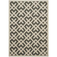 COURTYARD, BLACK / BEIGE, 6'-7" X 9'-6", Area Rug, CY6915-216-6