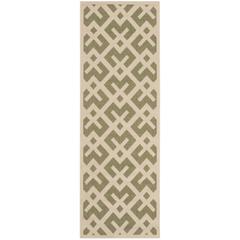 COURTYARD, GREEN / BONE, 2'-3" X 6'-7", Area Rug