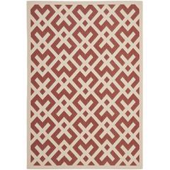 COURTYARD, RED / BONE, 6'-7" X 9'-6", Area Rug, CY6915-238-6