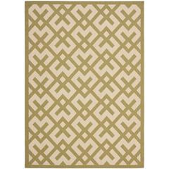 COURTYARD, BEIGE / GREEN, 6'-7" X 9'-6", Area Rug, CY6915-244-6