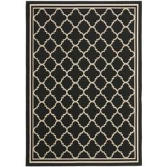 COURTYARD, BLACK / BEIGE, 6'-7" X 9'-6", Area Rug, CY6918-226-6