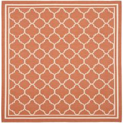 COURTYARD, TERRACOTTA / BONE, 6'-7" X 6'-7" Square, Area Rug, CY6918-241-7SQ