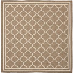 COURTYARD, BROWN / BONE, 6'-7" X 6'-7" Square, Area Rug, CY6918-242-7SQ