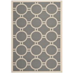 COURTYARD, ANTHRACITE / BEIGE, 6'-7" X 9'-6", Area Rug, CY6924-246-6