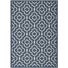 COURTYARD, NAVY / BEIGE, 6'-7" X 9'-6", Area Rug, CY6926-268-6