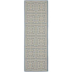 COURTYARD, BLUE / BONE, 2'-3" X 8', Area Rug, CY6937-23-28