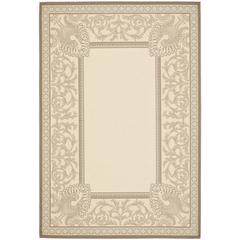 COURTYARD, BEIGE / DARK BEIG, 6'-7" X 9'-6", Area Rug, CY7514-79A18-6