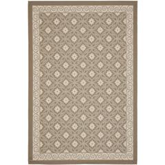 COURTYARD, DARK BEIG / BEIGE, 6'-7" X 9'-6", Area Rug, CY7810-97A18-6