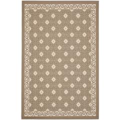 COURTYARD, DARK BEIG / BEIGE, 6'-7" X 9'-6", Area Rug, CY7810-97A7-6
