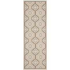 COURTYARD, BEIGE / DARK BEIG, 2'-3" X 14', Area Rug