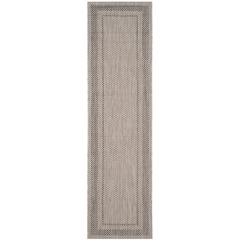 COURTYARD, BEIGE / BLACK, 2'-3" X 14', Area Rug, CY8477-36612-214