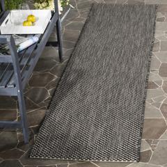 COURTYARD, BLACK / BEIGE, 2'-3" X 14', Area Rug, CY8521-36621-214