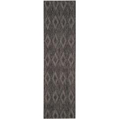 COURTYARD, BLACK / BLACK, 2'-3" X 14', Area Rug