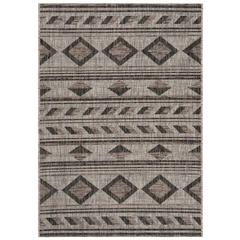 COURTYARD, GREY / BLACK, 4' X 5'-7", Area Rug, CY8529-37612-4
