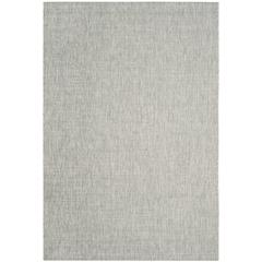 COURTYARD, GREY / TURQUOISE, 6'-7" X 9'-6", Area Rug