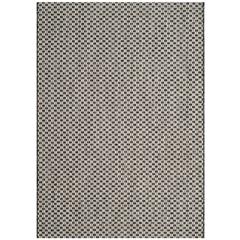 COURTYARD, BLACK / LIGHT GREY, 6'-7" X 9'-6", Area Rug