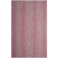 COURTYARD, LIGHT GREY / FUCHSIA, 6'-7" X 9'-6", Area Rug, CY8736-39712-6