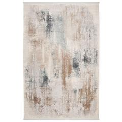 ECLIPSE 100, BEIGE / BLUE, 4' X 6', Area Rug