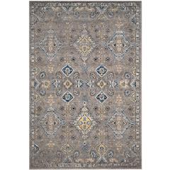 EVOKE, DARK GREY / YELLOW, 5'-1" X 7'-6", Area Rug