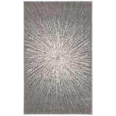 EVOKE, DARK GREY / IVORY, 3' X 5', Area Rug