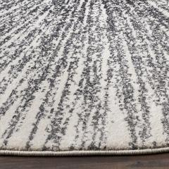EVOKE, BLACK / IVORY, 5'-1" X 5'-1" Round, Area Rug
