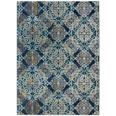 EVOKE, ROYAL / LIGHT BLUE, 6'-7" X 9', Area Rug
