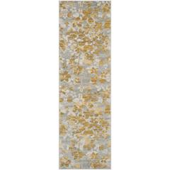 EVOKE, GREY / GOLD, 2'-2" X 9', Area Rug, EVK236P-29