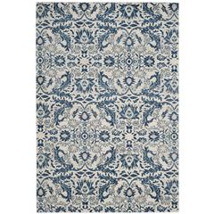 EVOKE, IVORY / BLUE, 5'-1" X 7'-6", Area Rug, EVK238C-5