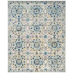 EVOKE, IVORY / BLUE, 9' X 12', Area Rug, EVK252C-9