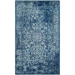 EVOKE, NAVY / IVORY, 3' X 5', Area Rug, EVK256A-3