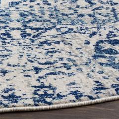 EVOKE, IVORY / BLUE, 9' X 9' Round, Area Rug, EVK260C-9R