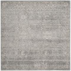 EVOKE, SILVER / IVORY, 9' X 9' Square, Area Rug, EVK270Z-9SQ